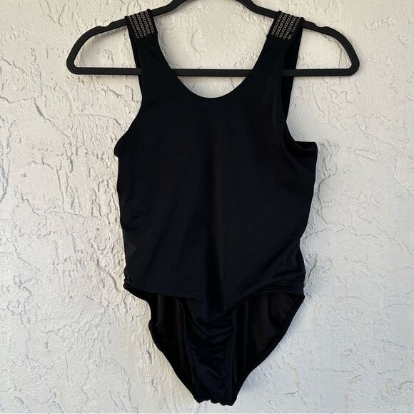 LITTLE PEIXOTO Swimsuit Girl's 16 Ivy Goldtone Strap One-Piece - Picture 2 of 8
